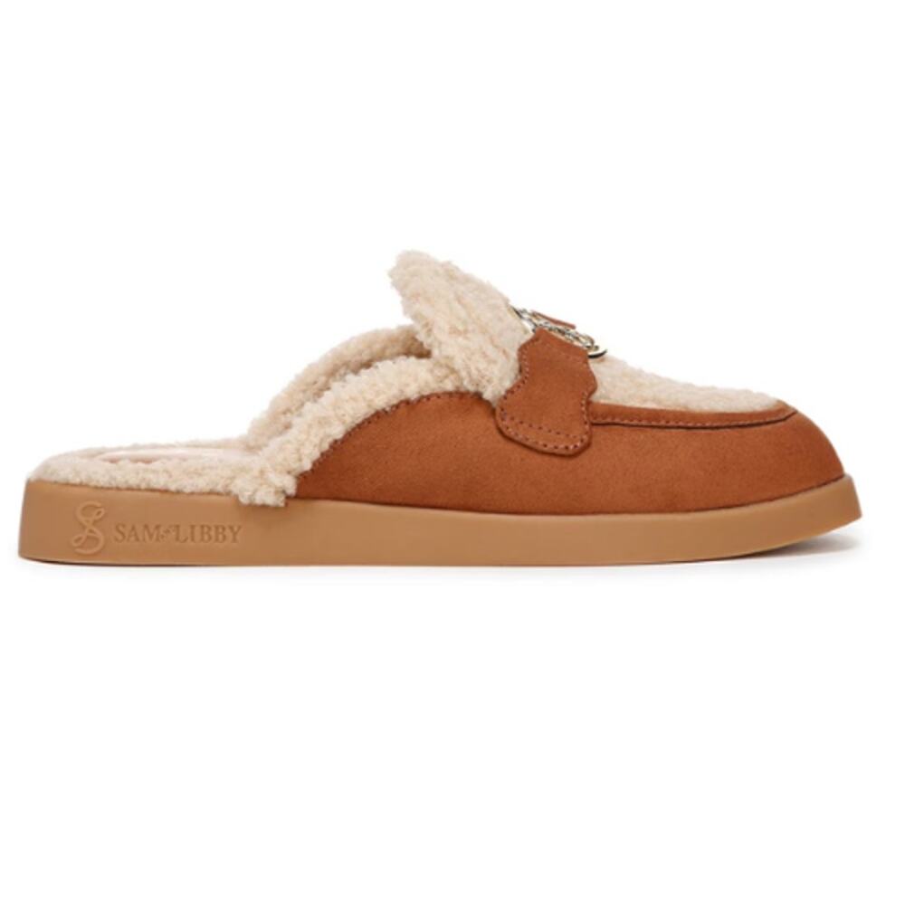 Sam & Libby Shelby Cozy Mule in Chestnut Tan EUC Size 7 - Picture 4 of 12
